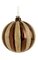 5 inches Plastic Glittered Ball Ornament - Brown/Gold