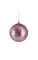 4 inches Matte Ball with Pink Glitter Ornament - Pink