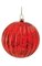 4 inches Plastic Mercury Glass Finish Ball Ornament - Red