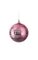 4 inches Reflective Ball with Silver Glitter Ornament - Pink