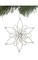 5.5" Glittered Snowflake Ornament - White