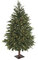 C-160444  5' Red Spruce Christmas Tree - Natural Wood Trunk - 402 Green PE/PVC Tips