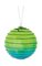 5" Plastic Reflective Glitter Ball Ornament - Green/Blue