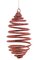 5" Plastic Wire Spring Oval Finial Ornament - Red