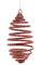 5 inches Plastic Wire Spring Oval Finial Ornament - Red