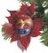 Earthflora's 6 Inch Poinsettia Mask W/clip