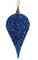 6.5 inches Styrofoam Glittered Drop Ornament - Dark Blue
