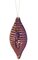6.5" x 2.5" Sequined Finial Ornament - Purple/Gold