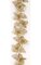 6 feet Plastic Glittered Flower Garland - 15 Flowers - 15 Leaves