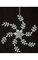 6 inches Wire Glittered Snowflake Ornament - Silver