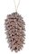 6" Iced Pine Cone Ornament - Brown