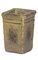 6 inches Lightweight Urethane Foam Square Vase - Brown/Olive