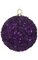 6" Styrofoam Sequined Ball Ornament - Purple