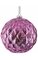 6" Grid Ball Ornament - Pink