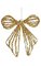 6 inches x 6 inches Wire Tinsel Glittered Bow Tie Ornament - Gold