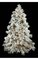 7.5 feet Heavy Flocked Long Twig Pine Christmas Tree - Clear Lights - 82 Pine Cones
