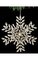 7 inches Acrylic Snowflake Ornament with Jewels - Double-Sided - Champagne