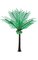 7' Coconut Palm Tree - Synthetic Trunk - 1,592 Green LED Lights - 9 Lighted Fronds 9 Plastic Green Coconuts - Metal Base