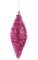 7 inches Plastic Glittered Finial Ornament - Hot Pink
