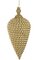 8.25" Beaded Finial Ornament - Gold - 3.5" Wide