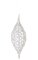 8.5" x 3" Plastic Glittered Oval Ornament - White/Silver