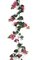 9.5 feet Bougainvillea Garland - 259 Green Leaves - 27 Purple Flower Clusters