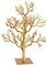 32 inches Plastic Glittered Twig Christmas Tree - Metal Base - Gold