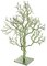 32 inches Plastic Glittered Twig Christmas Tree - Metal Base - Sage Green