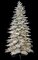 12' Medium Flocked Pine Tree with Glitter