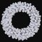 36 Inch Flocked Arctic Pine Wreath With Winter White Led Lights