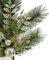 20 Inch Mixed Pvc Long Needle Pine Spray With Glittered Leaves And Balls