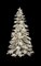 7.5' Heavy Flocked Snow Christmas Tree - Full Size - 1,144 Tips - Wire Stand
