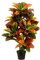 3' Outdoor Artificial Croton Palm Trees UV Rated Potted Plants