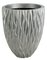 Earthflora's 20.5 Inch Fiberglass Swirl Pot - Brushed Silver