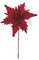 Earthflora's 21 Inch Velvet Poinsettia Stem - Red Or Gold