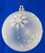 Earthflora's 4 Inch Or 6 Inch White Frosted Snowflake Ball Ornament With Glitter