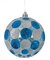 Earthflora's 4 Or 6 Inch - Shiny Mercury Glass Polka Dot Ball - Blue/silver