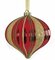 Earthflora's 6 Inch Reflective Red And Glittery Gold Onion Ornament