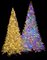 Earthflora's Medium Size Flocked Arctic Pine Trees - 7.5 Ft., 9 Ft., And 12 Ft. Tall With Mixed Warm White And Pastel Multi-color Led Lights Function - Remote Control To Set Colors