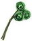 10 inches Plastic Bell Bundle - 3 Green Bells - 2.5 inches Width