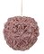 5 Inch Glittered Pink Fire Burst Ball Ornament With Silver Glitter