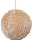 4.5 Inch Lightly Glittered Flock Natural Ball Ornament
