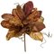 19 Inch Burgundy Metallic/Glittered/Velvet Magnolia Leaf Bush With Twigs