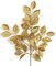 24" Plastic Glittered Apple Leaf Spray - 8" Stem - Gold
