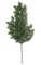 27 inches Plastic Hemlock Branch - 43 Tips - 8 inches Stem - Green