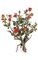 18 inches Roses in Branch with Leaves/Thorns - Plastic Brown Trunk - 13 Red Roses - 2 Buds