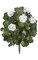 26" Outdoor Polyblend Geranium Bush - 67 Leaves - 5 Flowers - 4 Buds - White