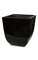 22.5 inches Fiberglass Square Pot - Glossy Black
