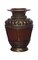 18" Fiberglass Vase - 5.5" Opening - Wood Tone