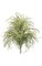 24" Plastic Angel Hair Grass Bush - Green/Yellow Leaves - Bare Stem